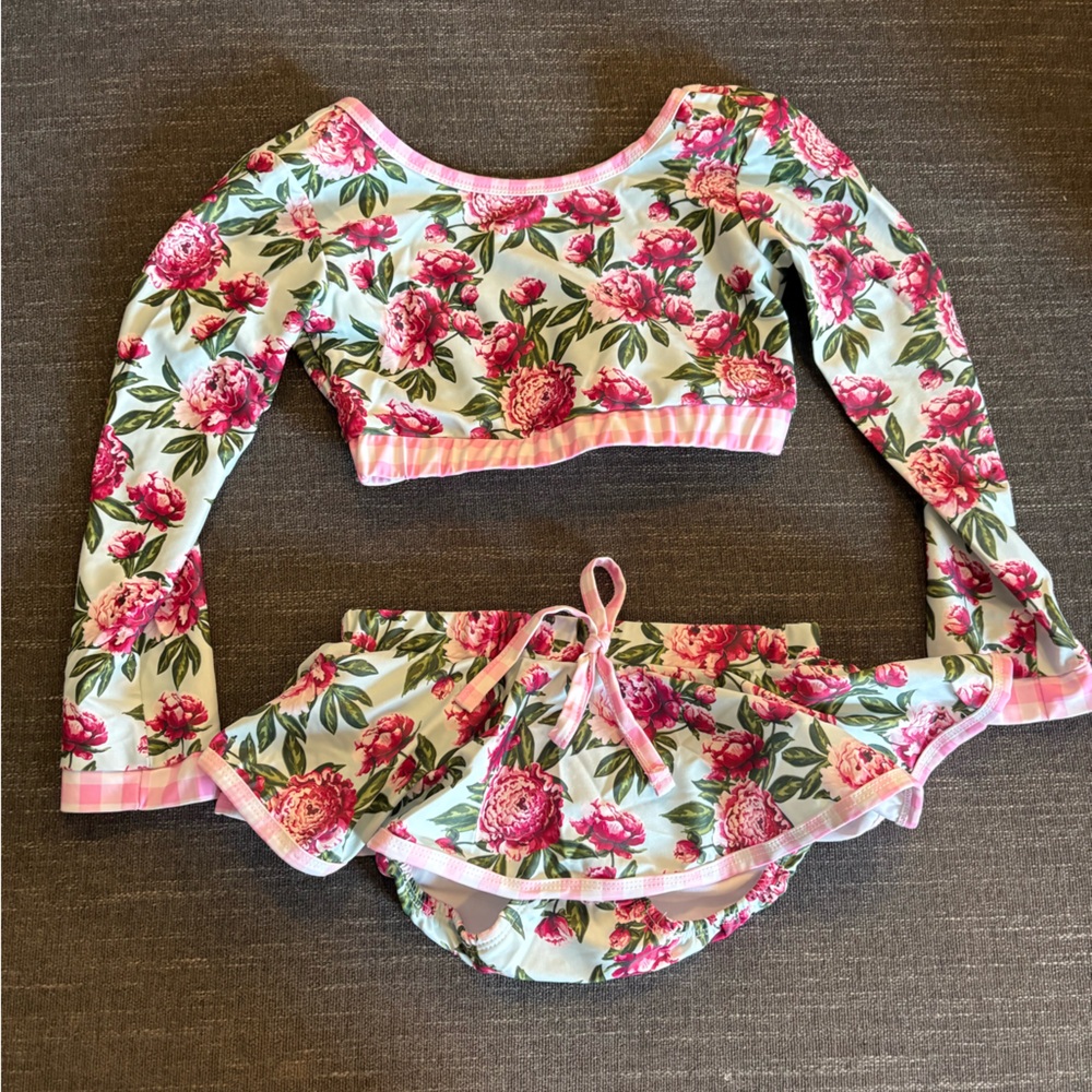 Sugar Bee Clothing Kids Swim Set - Pink Floral